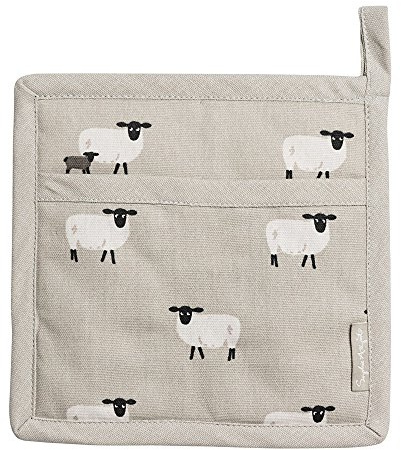 Sophie Allport - Sheep Pot Grab, Pot Holder, Padded Heat Protection, Machine Washable, 20 x 20cm