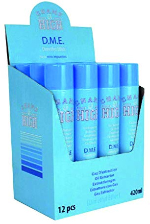 Champ High DME Gaz Diméthyl Ether 12 x 420 ML Gaz d'extraction Pur à 99,9%
