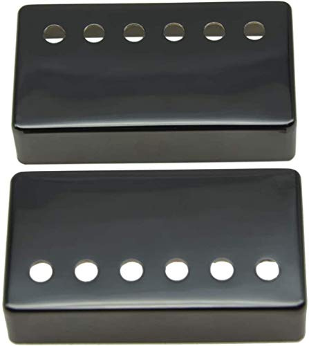 Dopro Uppsättning av 2 Humbucker gitarr pickup skydd mässing humbucker pickup skydd 50 mm/52 mm stolpavstånd passar de flesta Epiphone Les Paul svart