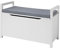 SoBuy Schuhregal Schmal Schuhbank mit Sitzfläche – Sitzbank mit Stauraum, Belastbarkeit 120 kg, Sicherheitsscharniere, für Flur und Wohnzimmer, Weiß, BHT ca. 86x54x38 cm, FSR76-W