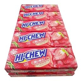 Morinaga Lot de 10 bonbons à mâcher à la fraise