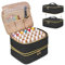 Luxja Rangement Vernis a Ongle, Étui pour Vernis à Ongles Détachable à 2 Couches pour 60 Bouteilles (15 ML - 0,5 Once Liquide), Sac de Rangement Vernis a Ongle, Noir (Conception Brevetée)