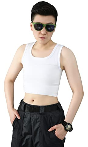 BaronHong Poitrine Binder 20CM Super Elastic Band Tank Top Shapewear pour Tomboy Trans Lesbian