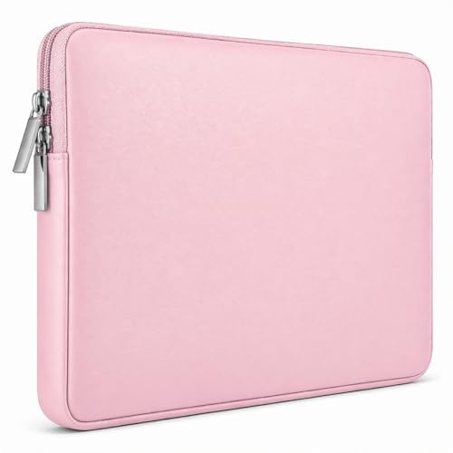 RAINYEAR Custodia morbida in pelle PU per laptop compatibile con MacBook Air 13 pollici (M5 M4 M3 M2 M1 A3449 A3240 A3113 A2681 A2338 A2337), MacBook Neo, MacBook Pro da 13,3 e 14 pollici, Rosa