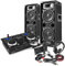 Complete DJ Setup - CD Mixer, Amplifier & Dual 6 Speaker Packages with Microphone, Headphones - High-Performance Professional DJ Amplifier and Speaker Packages