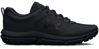 Under Armour Men's Charged Assert 10 Shoes, (001) Black/Black/White, 10.5 X-Wide