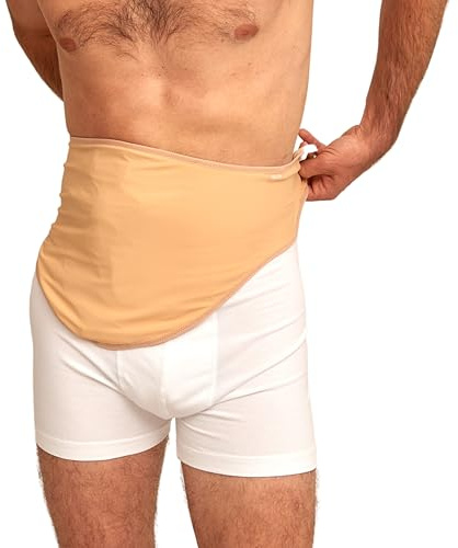 SIIL Stomagurt für Damen und Herren, beige. Diese Stomabeutel fungiert als Kolostomiegürtel, Ileostomiegürtel, da dieser Stoma-Stützgürtel mit Kolostomiebeuteln, Ileostomiebeuteln kompatibel ist.