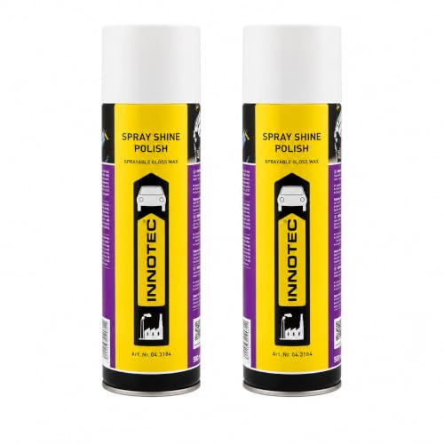 2 Stück Innotec Spray Shine Polish hochwertige Sprühpolitur - schnelles und müheloses Versiegeln von Lack- und Kunststoff-Flächen - für alle glatten und/oder lackierten Oberflächen