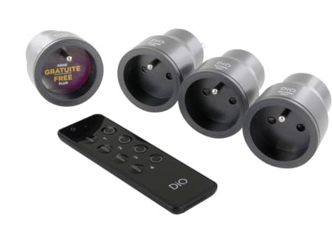 Kit 4 tomas nano On/Off + mando a distancia de 4 canales - DiO 1.0 - Antracita