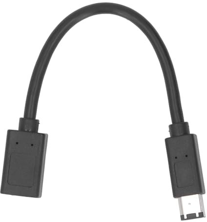 Cavo Convertitore Adattatore Firewire IEEE 1394 da 6 Pin Maschio a 6 Pin Femmina, per Fotocamere, Interfacce Audio, Dischi Rigidi, Standard 1394 e ROSH, 800 Mbps, 7,9 Pollici