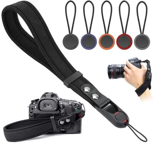 Dtoterul Dragonne pour Appareil Photo avec Boucle Rapide, Sangle de Poignet Réglable pour Appareil Photo, Caméra Grip Lanière de Poignet, pour appareils photo reflex, la plupart des appareils photo