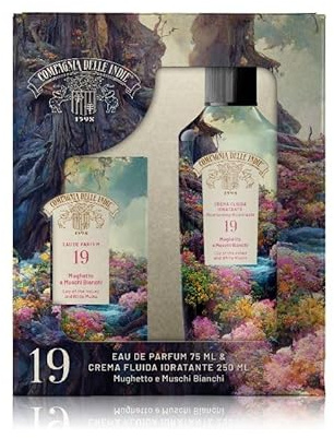 Compagnia delle Indie - Nummer 19 - Geschenk für Damen - Geschenk für Herren - Set Parfüm und feuchtigkeitsspendende Körpercreme Format 75 ml + 250 ml (Maiglöckchen und weißer Moschus)