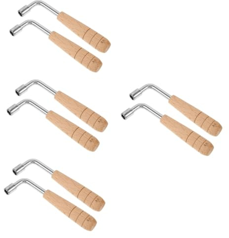 BESTonZON 8stücke Harfen-stimmwerkzeug Mit Ergonomischem Holzgriff Für Präzises Von Saiteninstrumenten Und Autoharfen Kompatibel Mit Innen-sechskant- Langlebig Und Benutzerfreundlich