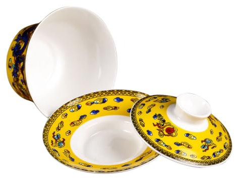 Amosfun Klassische Teeschale Drachendesign Teetasse Teebrühschale Traditionelles Chinesisches Teegeschirr Hitzebeständig