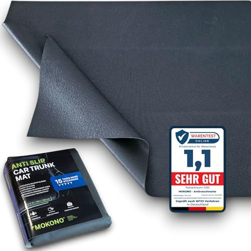 MOKONO® Antirutschmatte 120 x 100cm - wasserdichte Antirutschmatte, universal und zuschneidbar I rutschfeste Schutzmatte für Kofferraum, Camping, Hundebox u.v.m.