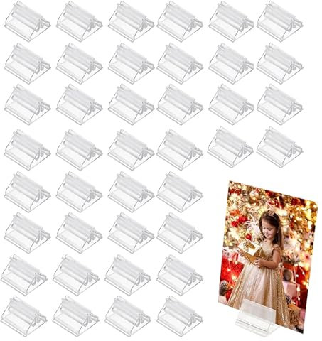 ZWWOGE 30 PCS Soportes Tarjetas de Juego, Soportes para Tarjetas in Plastica, Pequeño Tarjetero Triangular, Accesorios para Juegos de Mesa, Soportes para Tarjetas Fotos Juego de Mesa