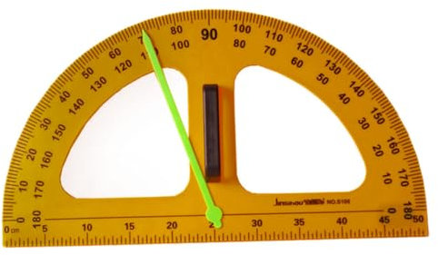SEWACC Teaching Protractor Math Angle Tool for Classroom Measuring Protractor Markings Plastic Drafting Tool for Students and Teachers