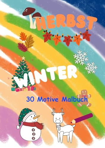 Herbst Winter: 30 Motive Malbuch, A4
