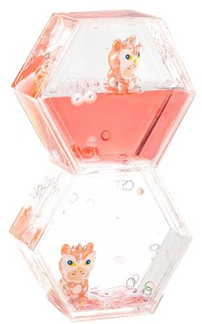Bunte Tropfen Sanduhr Flüssig Bewegung Blasen, Liquid Motion Bubble Timer Sanduhr Dekompression Sensorikspielzeug Schreibtisch Spielzeug Geschenk für Kinder Erwachsene (Rosa)