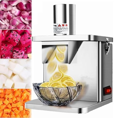 GYKOZY Electric Vegetable Cutters Restaurant Cutters,Commercial Fruit and Vegetable Slicer with 6/8.2/9.3/12.5/15mm Blade, Professional Vegetable Slicer