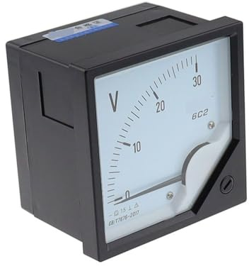 Amperometro analogico Misuratore analogico CC con puntatore quadrato 6C2-V 80 * 80mm Voltmetro(1500V)