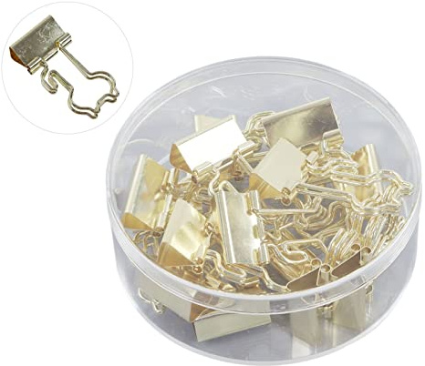 Adfaga Gold 15 Stück im Karton Büroklammern Büroklammern Büroklammern Büroklammern aus robustem, langlebigem Metall zum Organisieren von Dokumenten Rechnungen Heimgebrauch Gold (Katze)