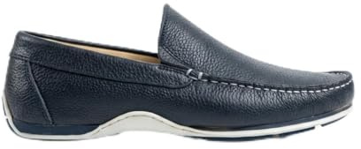 Mocasines de Cuero para Hombre de Verano sin Cordones | Costura visible, puntera redondeada y suela segmentada de contraste para conjuntos casuales, urbanos y de entretiempo