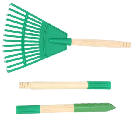 SOIMISS Rastrello da Giardino in Plastica Staccabile 14 Denti per Pulizia Prato e Aiuole, Leggero Ergonomico per Manutenzione Piscina e Cortile, per Campeggio e Giardinaggio Invernale