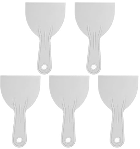 QUARKZMAN 5pcs Spatola 3.9 Larghezza 1.7mm Sottile Flessibile Grigio | Stucco, Spatole Plastica, Per Nastratura Cartongesso Stuccatura Pittura Raschiatura Parete