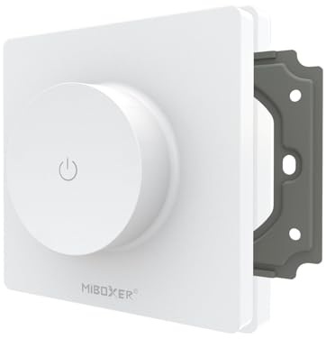 LIGHTEU, MiBoxer Zigbee 3.0 + 2,4 GHz Triac Dimmer Smart Lighting Control con App Telecomando e Integrazione Vocale, 0-100% Dimming TRI-K1ZR