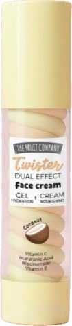 The Fruiit Company Crema Facial Twister Dual Effect, Hidratante Multivitamínica con Vitamina C, Ácido Hialurónico y Vitamina E, Cosmética Vegana Natural, 50g,hidratante (Coco)
