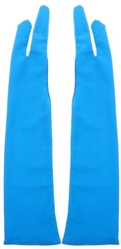 FRCOLOR Two-Finger Artist Drawing Glove for Right and Left Hand Breathable Extended Sketching Glove in Blue L for Tablet and Painting Use