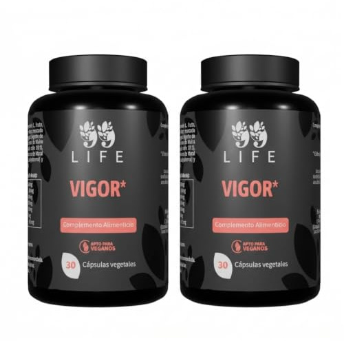 VIGOR Life | 60 Cápsulas Tribulus Terrestris, L-Arginina, Muira Puama y Maca Peruana – 30 Cápsulas Vegetales – Apto para Veganos