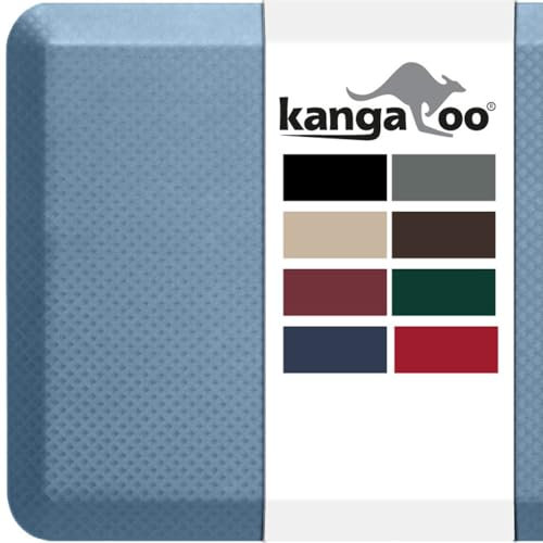 Kangaroo Original Stehmatte Küchenteppich, Anti-Ermüdung, Komfort-Bodenbelag, Kommerzielle Qualität, ergonomisches Bodenpolster für Büro, Stehpult, 17 x 24, Himmelblau