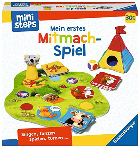 Ravensburger ministeps 4171 Mein erstes Mitmach-Spiel, Lustiges Bewegungsspiel mit einfachen Regeln, Spielzeug ab 2,5 Jahre