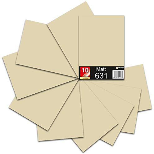 Din A4 Bogen 30x21cm 621/631 Plotterfolie Folie Vinyl Autofolie (814 Elfenbein, 10er Set 631 Matt)