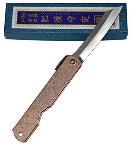 HIGO NO KAMI Klappmesser Taschenmesser Warikomi Japanisches handgefertigtes Splash Pink Handgefertigt in Japan von Nagao Kanekoma