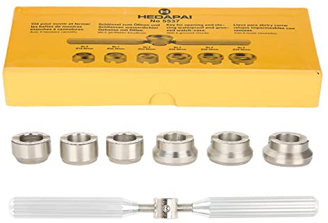 EVTSCAN apri regolabile per orologio, apri della copertura della cassa posteriore dell'orologio - set di strumenti per riparatore di dadi e chiavi per Rolex Oyster