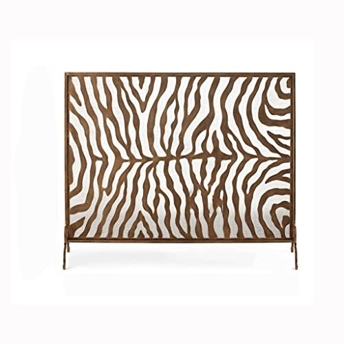 QUEAWOQ Parascintille Parascintille/Griglia per caminetto Parascintille in Ferro battuto Striscia zebrata Cava Copertura parascintille Schermi Decorativi Rete antiscintille per Camino Octopus Feet