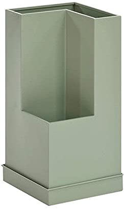 Sywlwxkq Schirmständer,Regenschirmständer Geometrisches Schmiedeeisen mit unabhängiger Abtropfschale,Multifunktionaler Schirmkorb und Schirmeimer,Grün