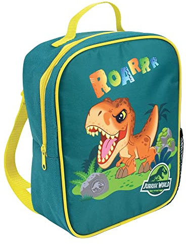 FUN HOUSE 006111 Jurassic World-Mochila isotérmica para niños (5 L), diseño de Dinosaurios, 006111-Mochila, Verde, Enfant