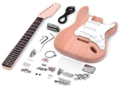 Erstklassiges Unfertiges E-Gitarren-Kit Musikinstrumente DIY Bausatz E-Gitarre
