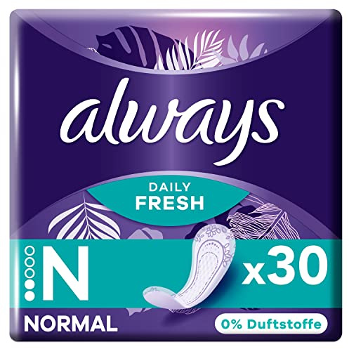 Always Daily Fresh Protège-Slips Normal 30 Unités, 0% de parfum, Pour ne sentir rien d’autre que fraîcheur et protection
