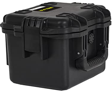 MEIJIA Premium vattentätt hårt kompakt kamerafodral med justerbar passform skum, fullt skydd med lätt och bekväm design, elegant svart, svart, 11.8x9.82x7.75, Sportig