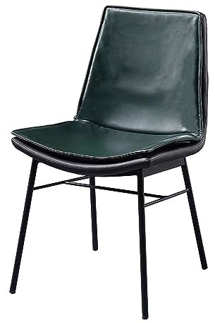 Esszimmerstühle, Mid-Century Modern Retro-Stuhl aus Kunstleder mit gepolstertem Sitz und Metallbeinen, Esszimmerstühle für die Küche