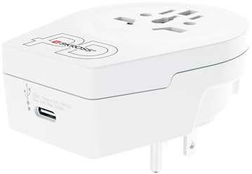 SKROSS - World to USA USB C20PD - USA Reiseadapter aus Euro, Australien, Großbritannien, USA, Japan, Brasilien und China - USB C Lading C 3A Fast Charger