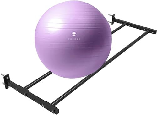 HACSYP Gymnastikball-Halter, Yoga-Ball-Wandmontage-Präsentationsständer, Aufbewahrungsregal aus Stahl, fasst maximal 75 cm Yoga-Bälle, for Heim-Fitnessstudio und Garage