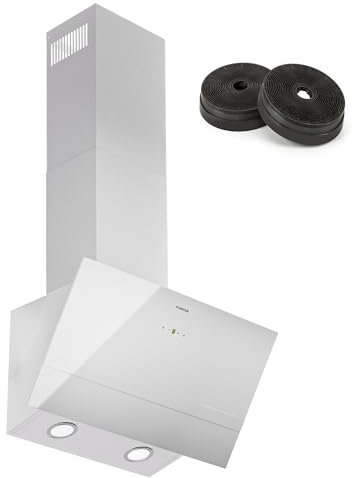 Klarstein Cappa Aspirante a Incasso 60cm, Cappa Cucina con Filtro, Cappa Cucina in Alluminio Lavabile in Lavastoviglie, Cappa Incasso con Flusso d'Aria 305m³/h, LED, Cappa Filtrante con Touch Control