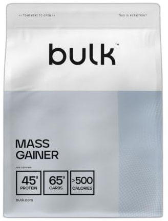 Bulk Complete Mass Gainer, Chocolat Caramel, 2.5kg | 45g de protéines et 5g de BCAA par portion, Gain de masse hypercalorique, Facile à mélanger, Délicieux arômes
