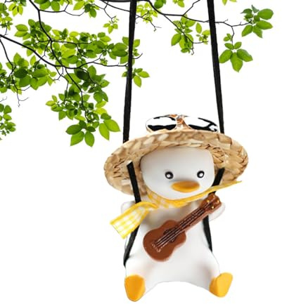 Accessoire de voiture amusant | Accessoire d'intérieur de voiture | Décoration de rétroviseur | Gadget de rétroviseur amusant pour sac à dos - Décoration de voiture avec pièces mobiles - Canard